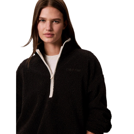 Calvin Klein Γυναικεία μπλούζα Sherpa Quarter Zip Sweatshirt